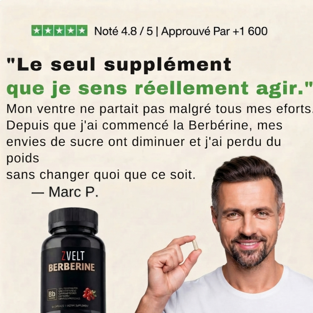 Zvelt Berbérine Perte de Poids  100% Naturel